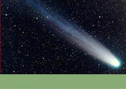 Foto mit Link zur Bildergalerie: Komet Hyakutake, konnte im Jahr 1996 mit bloßem Auge beobachtet werden