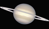 Kleines Foto zeigt Gesamtansicht des Ringplaneten Saturn