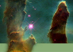 Foto mit Link zur Bildergalerie: Ausschnitt aus dem Adlernebel M16 (IC 4703)
